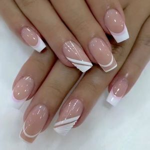 🍒🍒 White French Tips Press On Nails